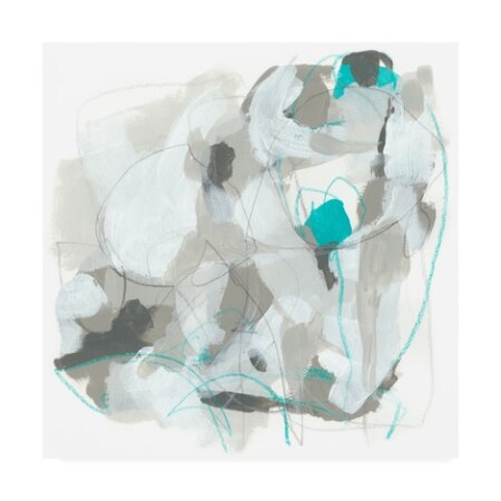 June Erica Vess 'Blue Scramble I' Canvas Art,24x24